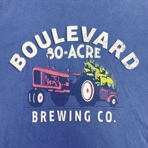 Boulevard Brewing Company Shirt Men's Small Western‎ Camp David Tractor